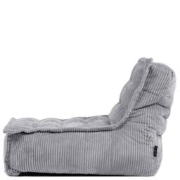 icon Kids Dolce Jumbo Cord Lounger Bean Bag in Light Grey - Size: Medium - thumbnail 4