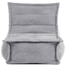 icon Kids Dolce Jumbo Cord Lounger Bean Bag in Light Grey - Size: Medium - thumbnail 3