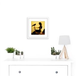 Artery8 Harry Willson Watrous The Chatterers 1913 Painting 8X8 Inch Square Wooden Framed Wall Art Print Picture with Mount in White - thumbnail 2