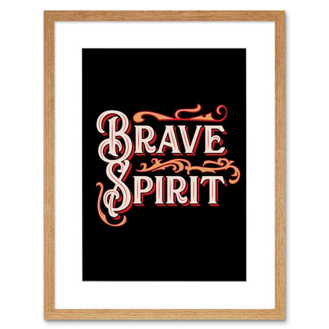 "Artery8 Wall Art Print Cirque Set Brave Spirit Art Black Framed 9x7 inch in Beige - Size: W7"" x H9""" - image 1