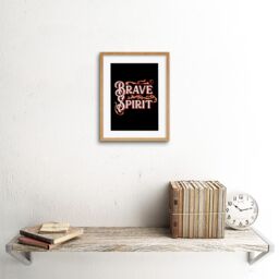 "Artery8 Wall Art Print Cirque Set Brave Spirit Art Black Framed 9x7 inch in Beige - Size: W7"" x H9""" - thumbnail 2