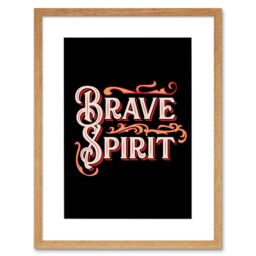 "Artery8 Wall Art Print Cirque Set Brave Spirit Art Black Framed 9x7 inch in Beige - Size: W7"" x H9""" - thumbnail 1