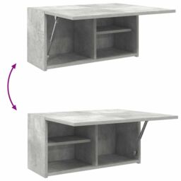 Berkfield Home Bathroom Wall Cabinet Concrete Grey 60x25x30 cm Engineered Wood - Size: 60 x 25 x 30 cm - thumbnail 9