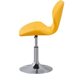 VOGREX Cushioned Swivel Adjustable Yellow PU Chair - thumbnail 4