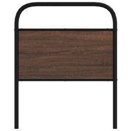 Berkfield Home Headboard Brown Oak 80 cm Steel & Engineered Wood - thumbnail 1