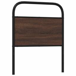 Berkfield Home Headboard Brown Oak 80 cm Steel & Engineered Wood - thumbnail 5