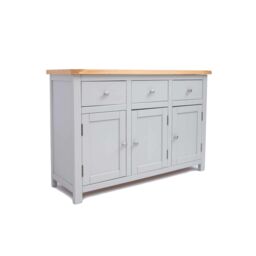 Cabinet Bits Argenta Light Grey 3 Drawer 3 Door Sideboard Chrome Knob - thumbnail 3
