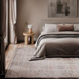 Kukoon Ivory Distressed Soft Washable & Liquid Repellent Living Room Area Rug - Size: 60 cm x 240 cm - thumbnail 5