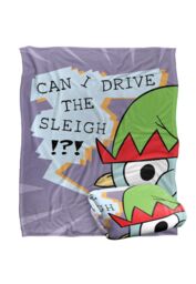 Hidden Pigeon Dont Let The Pigeon Drive The Sleigh Sleigh Silky Touch Super Soft Throw Blanket 152 X 127 cm in White - thumbnail 2