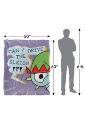 Hidden Pigeon Dont Let The Pigeon Drive The Sleigh Sleigh Silky Touch Super Soft Throw Blanket 152 X 127 cm in White - thumbnail 5