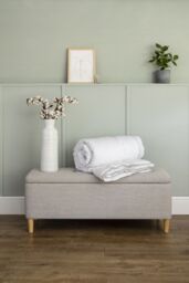 Soak&Sleep 3 Tog Soft As Down Microfibre Duvet in White - Size: Double - thumbnail 1
