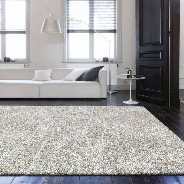 The Rug Shop UK Silver Plain Easy to clean Machine Made Plain Area Rug - Size: 160 cm x 230 cm - image 1
