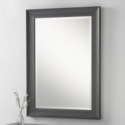 Yearn Mirrors Charcoal Grey Scooped Framed Mirror 117x91.5cm - Size: 117x91.5 cm - thumbnail 4