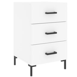 Berkfield Home Bedside Cabinet White 40x40x66 cm Engineered Wood - Size: 40 x 40 x 66 cm - thumbnail 2
