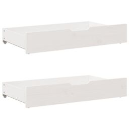 Berkfield Home Kids Bed Frame with Drawers without Mattress 90x200 cm Solid Wood in White - thumbnail 6