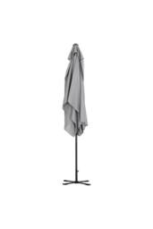 Living and Home 3M Large Rotating Patio Parasol with Cross Base in Light Grey - thumbnail 5