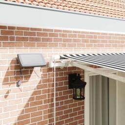 Berkfield Home Manual Retractable Awning with LED Anthracite&White 400x300 cm in Black - thumbnail 4