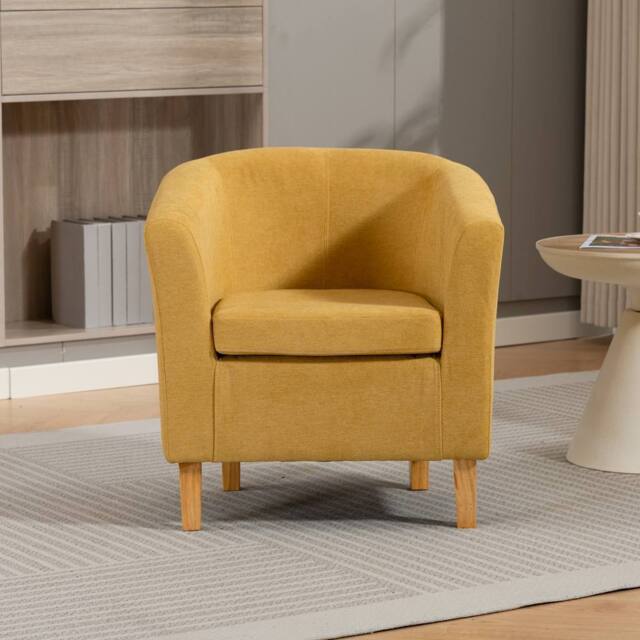 Artemis Home Millie Fabric Accent Chair in Yellow - Size: 1 Pack - image 1