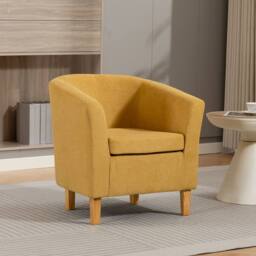 Artemis Home Millie Fabric Accent Chair in Yellow - Size: 1 Pack - thumbnail 2