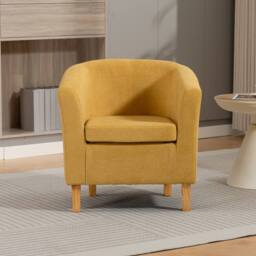 Artemis Home Millie Fabric Accent Chair in Yellow - Size: 1 Pack - thumbnail 1