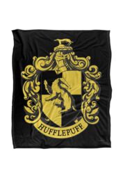 Warner Brothers Harry Potter Hufflepuff Crest 3 Blanket 152 x 127 cm in White - thumbnail 1