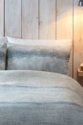 Appletree 'Anson Stripe' 100% Brushed Cotton Duvet Cover Set in Green - Size: King - thumbnail 2