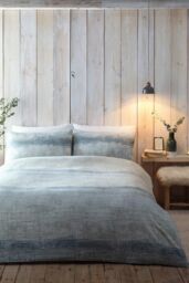 Appletree 'Anson Stripe' 100% Brushed Cotton Duvet Cover Set in Green - Size: King - thumbnail 4