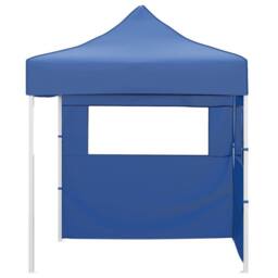 Berkfield Home Professional Folding Party Tent with 2 Sidewalls 2x2 m Steel Blue - thumbnail 1