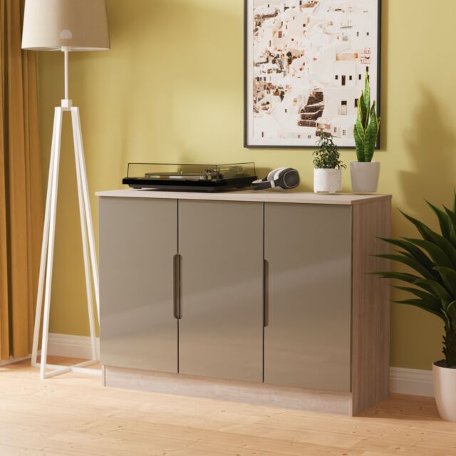 Ready Assembled 2 U Lucca 3 Door Sideboard (Ready Assembled) in Grey - image 1