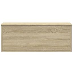 Berkfield Home Storage Box Sonoma Oak 90x35x35 cm Engineered Wood in Brown - Size: 90 x 35 x 35 cm - thumbnail 4