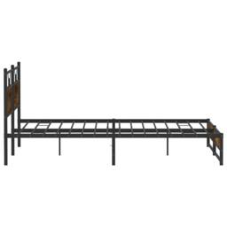 Berkfield Home Decorative Bed Frame without Mattress Smoked Oak 160x200 cm Engin in Brown - thumbnail 7