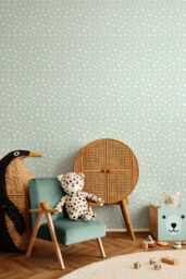 Hoopla Walls Alphabet Jumble 10m Matt Wallpaper in Blue