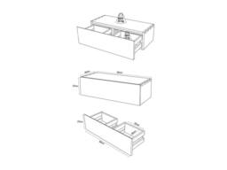 Vente-unique Wall-Mounted Bathroom Vanity Unit In Mindi Wood With Round Ceramic in Light Oak - thumbnail 7
