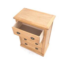 Cabinet Bits Lucca 4 Drawer Chest of Drawers Brass Cup Handle in Light Brown - thumbnail 4
