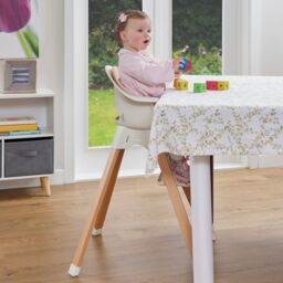 Liberty House Toys Kids High Chair - White & Beechwood - thumbnail 2
