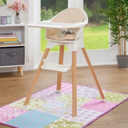 Liberty House Toys Kids High Chair - White & Beechwood - thumbnail 4