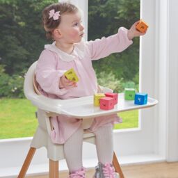 Liberty House Toys Kids High Chair - White & Beechwood - thumbnail 3