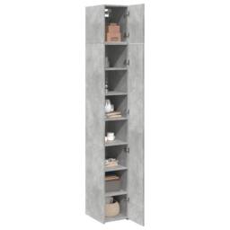 Berkfield Home Slim Storage Cabinet Concrete Grey 30x42.5x225 cm Engineered Wood - thumbnail 1