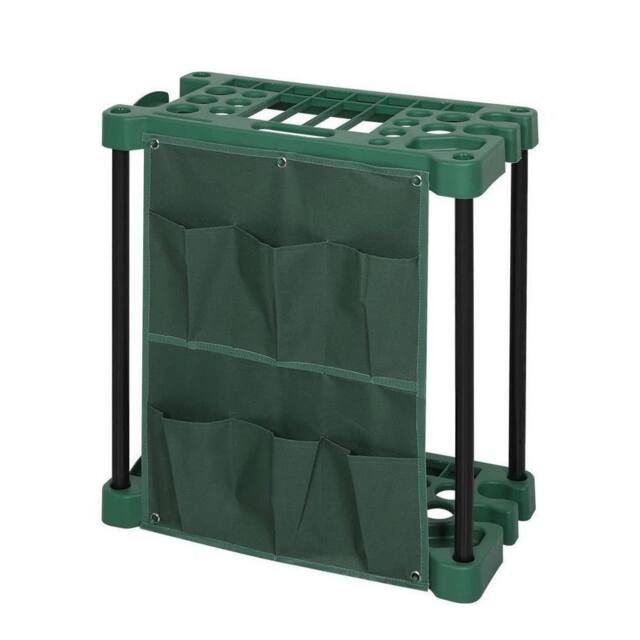 NESTLUNE Garden Storage Tool Rack Gardening Caddy Shed Equipment Holder in Green - Size: 10000mm x 520mm - image 1