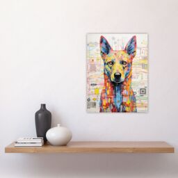 Artery8 Wall Art Print Gods Dog Blue Unclassified Robot Hybrid Secret Military Schematic Futuristic Complex Arcane Manuscript Gift For Him Man Cave - thumbnail 4