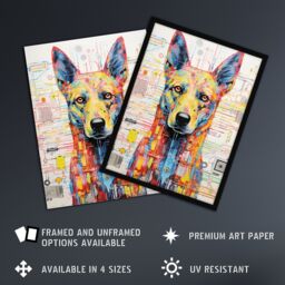 Artery8 Wall Art Print Gods Dog Blue Unclassified Robot Hybrid Secret Military Schematic Futuristic Complex Arcane Manuscript Gift For Him Man Cave - thumbnail 2