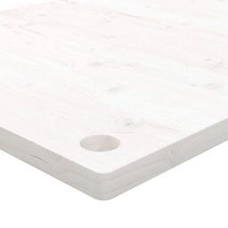 Berkfield Home Desk Top White 100x60x2.5 cm Solid Wood Pine - thumbnail 5