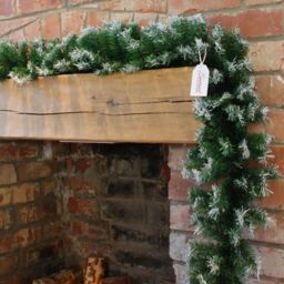 Samuel Alexander 270cm (9ft) x 25cm Snow Tipped Green Christmas Garland Decoration Xmas garlands Decoration for Stairs, Fireplaces, Wall Door Home - thumbnail 4