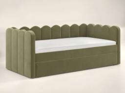 Flair Esme Cloud Fabric Day Bed with Trundle in Green - Size: Single - thumbnail 5