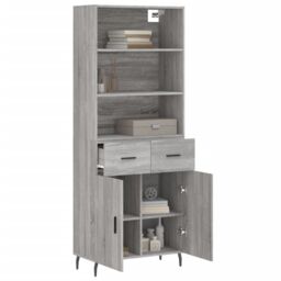 Berkfield Home Highboard Grey Sonoma 69.5x34x180 cm Engineered Wood - thumbnail 3
