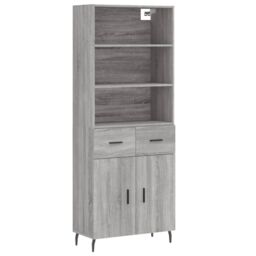 Berkfield Home Highboard Grey Sonoma 69.5x34x180 cm Engineered Wood - thumbnail 2