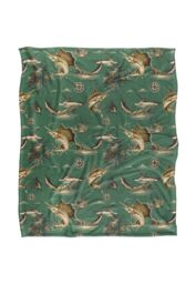 JQ Licensing Jl-Jp-Jq Billfish Tiki Fishing Pattern Silky Touch Super Soft Throw Blanket 152 X 127 cm in White - thumbnail 1