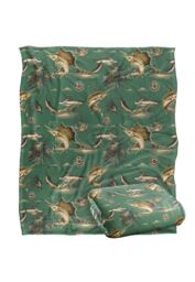 JQ Licensing Jl-Jp-Jq Billfish Tiki Fishing Pattern Silky Touch Super Soft Throw Blanket 152 X 127 cm in White - thumbnail 2