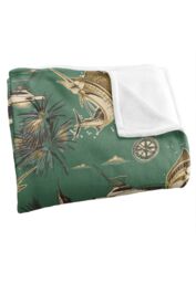 JQ Licensing Jl-Jp-Jq Billfish Tiki Fishing Pattern Silky Touch Super Soft Throw Blanket 152 X 127 cm in White - thumbnail 3