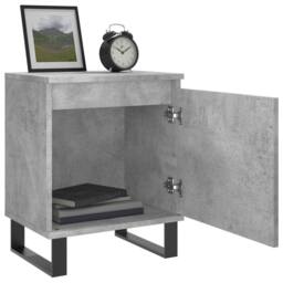 Berkfield Home Bedside Cabinets 2 pcs Concrete Grey 40x30x50 cm Engineered Wood - Size: 40 x 30 x 50 cm - thumbnail 4